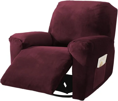 Miniatura 10 de NORTHERN BROTHERS Velvet - Funda para sofá reclinable de 3 plazas, 8 piezas, funda elástica y antideslizante, lavable, apta para mascotas y niños