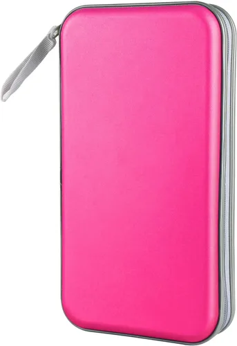 Miniatura 10 de Siveit Funda para CD, soporte para 80 CD/DVD, carteras para CD/DVD, estuches duros de plástico para CD/DVD, organizador de almacenamiento para Rojo