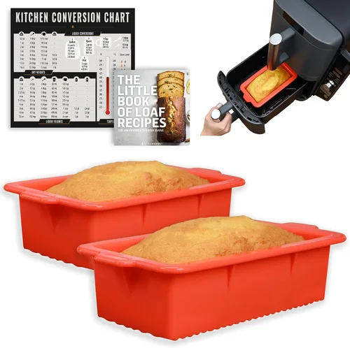 Miniatura 6 de INFRAOVENS Sartenes de silicona para freidora de aire para hornear, molde antiadherente para pasteles Cosori TurboBlaze 9 en 1 de 6 cuartos