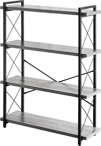 Miniatura 21 de HCHQHS Estantería Pequeña, Estantería Industrial Ajustable de 3 Niveles, Estantería Abierta Rústica, Estanterías Horizontales de Madera y Metal