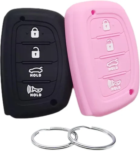 Miniatura 12 de REPROTECTING Funda de goma de silicona compatible con Hyundai Elantra Elantra GT Ioniq Sonata Tucson SY5MDFNA433 2016-2021