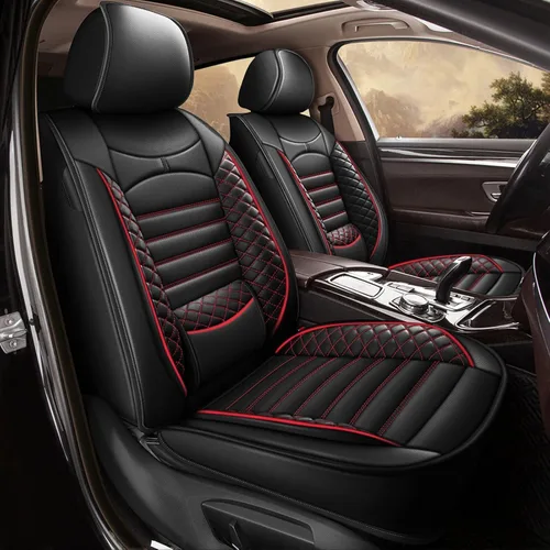 Miniatura 31 de Fundas de asiento de auto para Ford Fusion 2010-2020: juego completo de fundas protectoras de asiento impermeables de piel sintética compatible