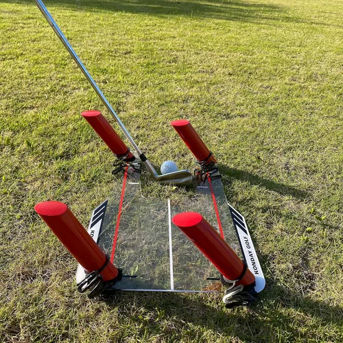Miniatura 8 de Ayuda de entrenamiento de swing de golf, mejora tu swing gira y golpea la pelota de golf para practicar la línea recta de desvanecimiento y dibujo