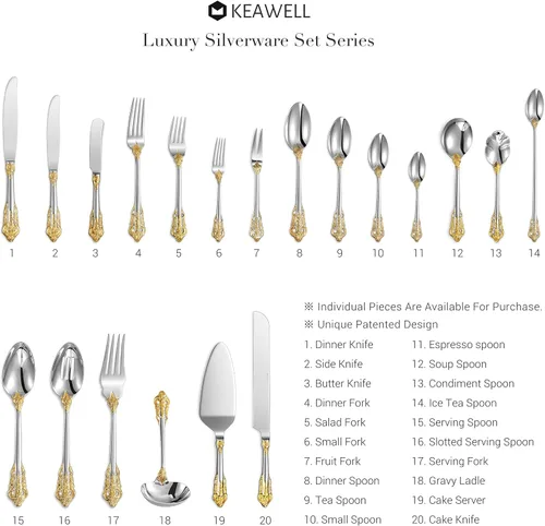 Miniatura 6 de KEAWELL Juego de 4 cucharas redondas para sopa, acero inoxidable 18/10, cuchara de caldo de lujo, apta para lavavajillas, pulido de espejo fino