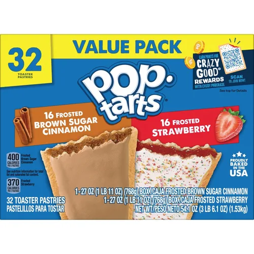 Miniatura 14 de Pop-Tarts - Tostadas, alimentos para el desayuno, bocadillos para niños, paquete variado, caja de 54.1oz (32 unidades)