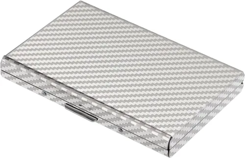 Miniatura 45 de BONSYL® Soporte para tarjetas de crédito, cartera delgada de metal con bloqueo RFID, con 6 ranuras para tarjetas, para mujeres y hombres.