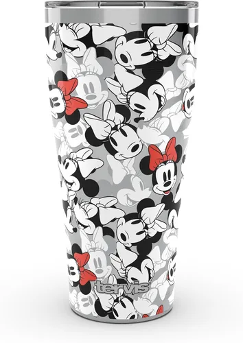 Miniatura 10 de Tervis Disney - Minnie Expressions - Vaso aislado de doble pared hecho en Estados Unidos mantiene las bebidas frías y calientes, 10 onzas, ondulado