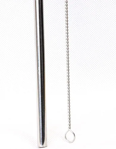 Miniatura 7 de 2 pajitas de acero inoxidable de 14 pulgadas de 100 onzas enormes súper largas para beber compatibles con taza de viaje aislada Whirley tazas