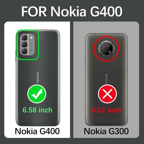 Miniatura 2 de Funda protectora para Nokia G400 0.18 oz, Nokia G400 Phone Cas para mujer, con purpurina, suave, mariposa, corazón, floral, transparente, con Oro