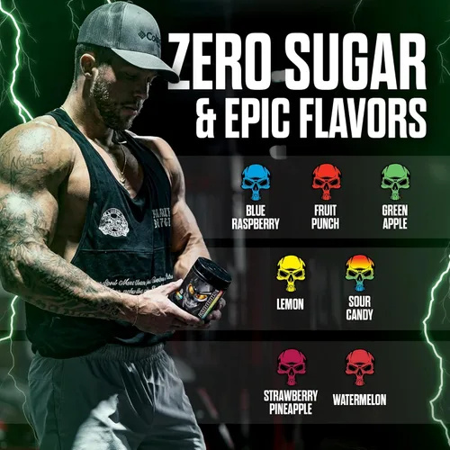 Miniatura 7 de JNX SPORTS The Shadow! Preentrenamiento de alta estimulación 350mg de cafeína Sandía 30 porciones Energía eléctrica, enfoque mental y fuerza