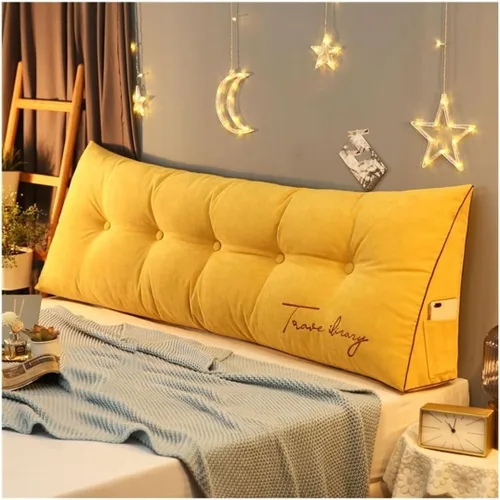 Miniatura 14 de Almohada triangular para la cabeza de cama, cojín grande de espalda/cojín de cabecero, almohada de cuña reclinable con funda extraíble