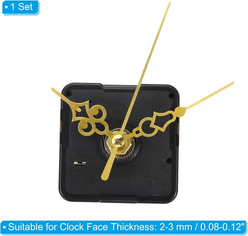 Miniatura 3 de PATIKIL Mecanismo de reloj de repuesto, 2 juegos de mecanismo de reloj de cuarzo, funciona con pilas, reloj de pared para bricolaje, manecillas