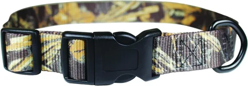 Kwik Klip - Collar de nailon ajustable para perro, camuflaje oficial Realtree Max-4, pequeño, 5/8 pulgadas de ancho, se adapta a cuellos de 10-14