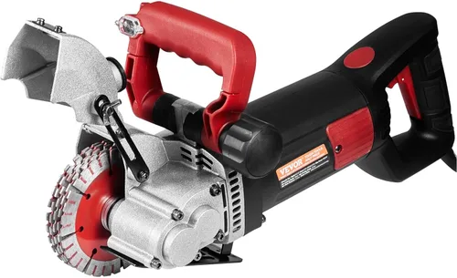 Miniatura 9 de VEVOR Wall Chaser, máquina ranuradora de 4800 W con guía láser de 6500 rpm, profundidad máxima de ranura y ancho de 1.6 x 1.65 pulgadas, máquina