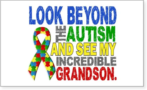 Miniatura 10 de CafePress Pegatina rectangular de alerta de autismo para parachoques