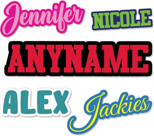 (Nueva Actualización) Pegatina de Nombre Colorida Personalizada Pegatina de Nombre y Número Personalizada para Casco de Béisbol Sóftbol Regalos de