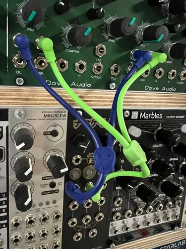 Miniatura 6 de SSMS - Luigi's Modular M-Doppio Mini Y - Cables de conexión divisores en ángulo recto – 2 unidades (negro) (10 x 10)