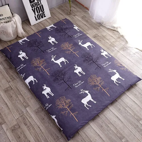 Miniatura 22 de CAMZ Funda de colchón plegable de futón japonés para cama matrimonial, queen, king, individual, tatami, colchoneta de meditación, cubierta antipolvo