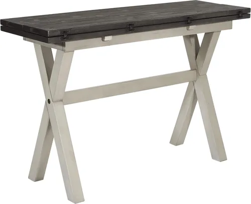 Miniatura 4 de OSP Home Furnishings Kristen - Escritorio extensible abatible para mesa de comedor, acabado carbón