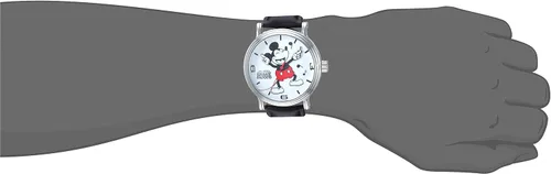 Miniatura 2 de Disney Mickey Mouse - Reloj analógico de cuarzo con manos articuladas vintage Negro Vintage