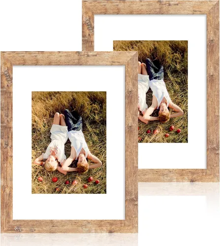 Miniatura 16 de iRahmen - Juego de 2 marcos de fotos de 4 x 6, marco de madera negro con cristal de alta definición, para mostrar fotografías de 3.5 x 5
