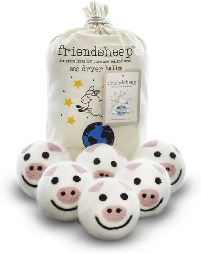 Miniatura 17 de Friendsheep Bolas secadoras de lana, alternativa orgánica reutilizable para suavizantes de telas para lavandería, hechas a mano, comercio justo
