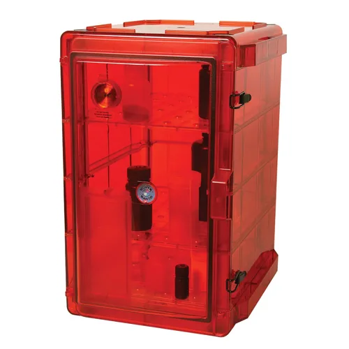 Miniatura 10 de SP Bel-Art Secador Clear 3.0 Gas-Purge - Armario desecador de purga de gas, 1.55 pies cúbicos ámbar con puertos de gas, diseño de cámara desecante