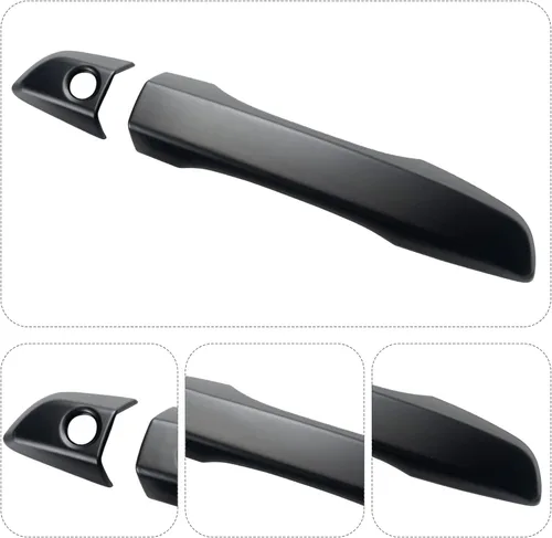 Miniatura 7 de Cubierta para manija de puerta compatible con Honda Civic Sedan Hatchback Coupé tipo R 2016 2017 2018 2019 2020 2021 manijas exteriores sin Negro