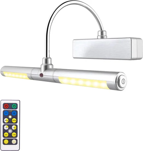Miniatura 28 de LUXSWAY - Iluminación LED inalámbrica para marcos de fotos, iluminación recargable para exhibición de arte, clip para cuadros, luces para sobre