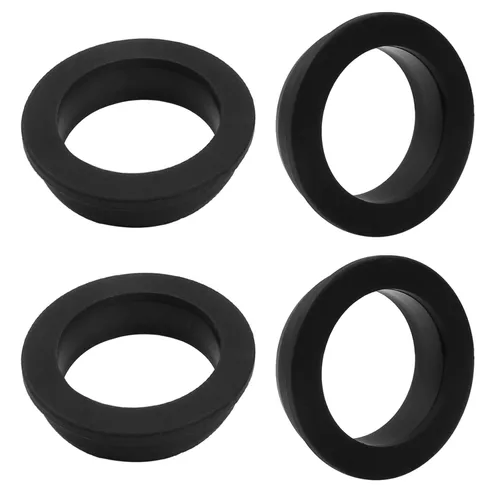 Miniatura 7 de Hordion 20 ojales de goma con orificio de taladro de 1/2 pulgada, orificio de identificación de 5/16 pulgadas, tapones negros para tubos de vinilo