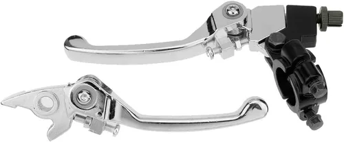 Miniatura 10 de HIAORS Palanca de freno de embrague cromada negra para manillar de 22mm 7/8 pulgada 110cc 125cc 140cc TTR 125cc SSR Xmotos Apollo 125 Pit Dirt Bike