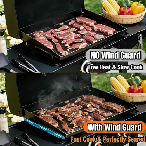 Miniatura 2 de Protector de viento magnético para plancha Blackstone de 22 pulgadas, compatible con accesorios de parrilla Blackstone, bloqueador de viento