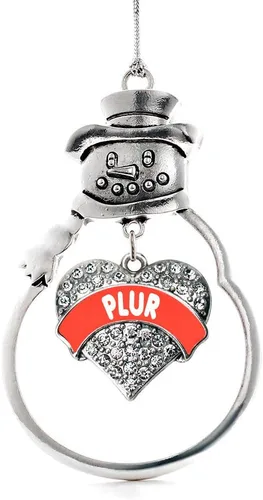 Miniatura 80 de Adorno de plata inspirada, diseño de muñeco de nieve con circonitas cúbicas