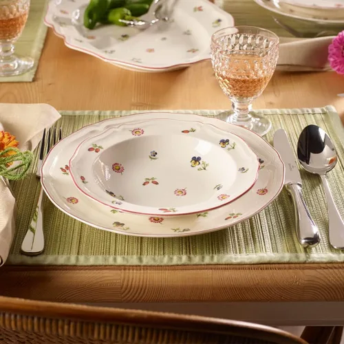 Miniatura 3 de Villeroy & Boch Petite Fleur Collecton - Plato llano de porcelana de alta calidad, fabricado en Alemania, 10.5 pulgadas de diámetro, blanco/colorido