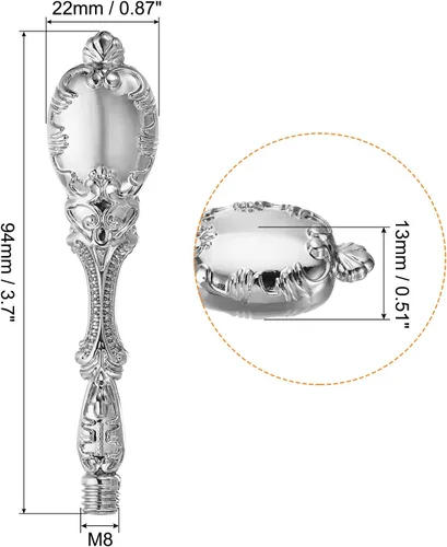 Miniatura 2 de PATIKIL Mango de sello de cera solamente, mango de metal de repuesto para sello de invitación de boda, tarjeta de invitación de boda, sobre