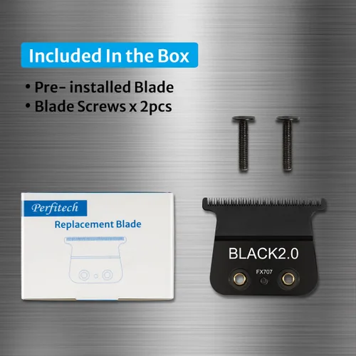 Miniatura 6 de Cuchillas de repuesto compatibles con recortadoras Babyliss FX707z, FX787, FX726, 1 paquete, negro clásico