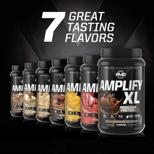 Miniatura 7 de PMD Sports Amplify XL Premium Suplemento de proteína de suero Hydro Greens Blend - Matriz de proteína de glutamina y suero con superalimento