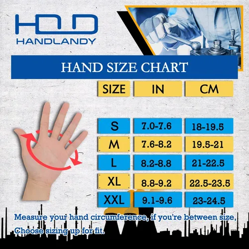 Miniatura 7 de HANDLANDY Guantes de jardinería de cuero para hombre, guantes de trabajo utilitarios para mecánicos, construcción, conductor 3 pares amarillo