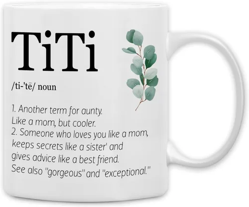 Miniatura 21 de QASHWEY Gigi Definition - Taza de café con texto en inglés "Grande", regalo de cumpleaños de la abuela y la madre, para nieta, nieto, taza