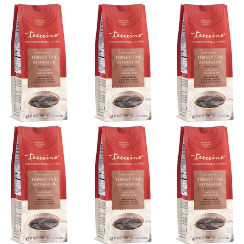 Miniatura 16 de Teeccino Lion’s Mane Rhodiola Café alternativo de setas adaptogénicas - Rosa - Café de setas herbal con sabor a mane de león y rhodiola, tostado