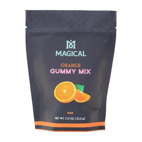 Magical Butter Mezcla normal de gomitas de naranja – Polvo de gelatina fácil para gomitas caseras – Mezcla de dulces afrutados para golosinas y