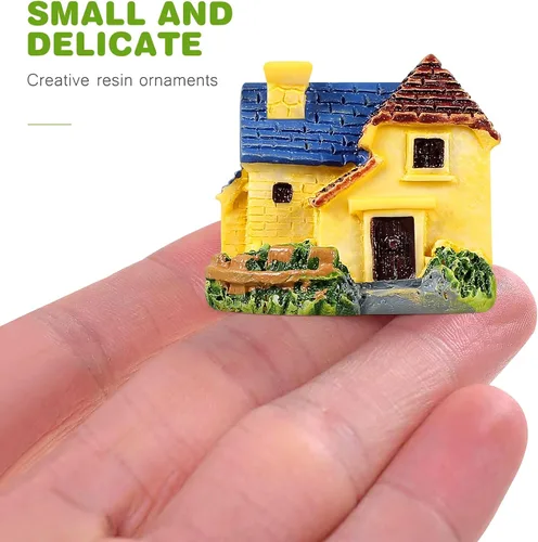 Miniatura 3 de TINKSKY 4 piezas de casa de muñecas en miniatura, bonsái, manualidades, jardín, resina, paisaje, bricolaje, decoración de villa, regalo