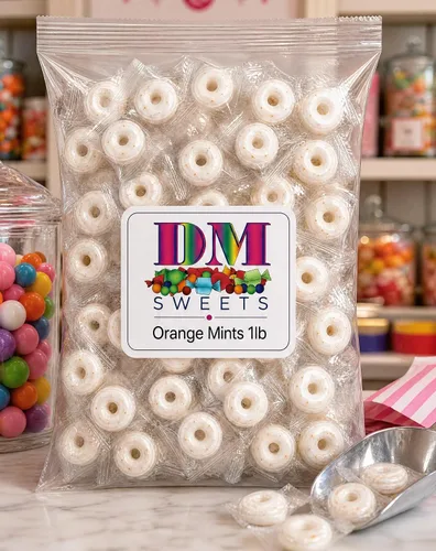 Miniatura 5 de Mentas naranjas – Bolsa a granel de 1 libra (envuelta individualmente) – Dulce duro refrescante de menta cítrica – Perfecto para oficinas, cuencos