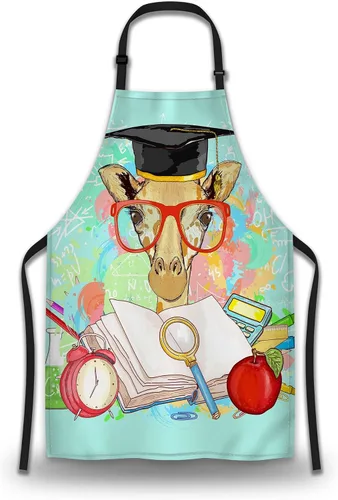 Miniatura 24 de Delantal de Ama de Casa para Mujeres Gato Colorido Abstracto Divertido Delantales para Hombres para Cocina Cocinar Restaurante BBQ Pintura