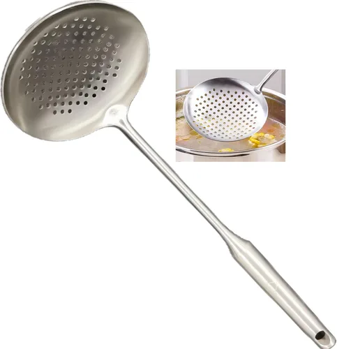 Miniatura 10 de Cuchara de arroz, cuchara de acero inoxidable, espátula para servir, cucharón, utensilio de cocina para restaurante y hogar, mango a prueba