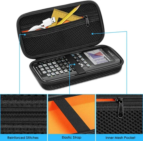 Miniatura 3 de FINTIE Calculadora gráfica Estuche de transporte para TI-84 Plus CE, caja protectora a prueba de golpes EVA dura para TI-83 Plus CE/Casio fx-9750GII