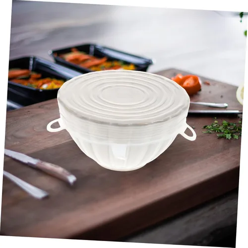 Miniatura 5 de 6 fundas elásticas de silicona de grado alimenticio, tapas herméticas flexibles para almacenamiento de alimentos, conservación de frescura y uso