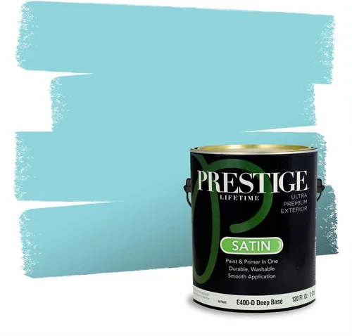 Miniatura 201 de Pintura Exterior + imprimación PRESTIGE, todo-en-uno, 1 galón, acabado mate, color comparable al Valspar* Royal Gray* VS151-Gris real