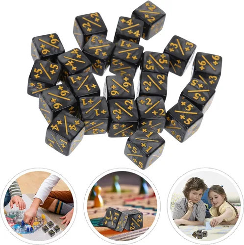 Miniatura 5 de 48 piezas de contador de dados de fichas 1/+1, juego de dados D6 Plus y Menos de 0.63 pulgadas, accesorio de juego de mesa acrílico, compatible
