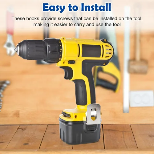 Miniatura 4 de 10 clips para cinturón para Dewalt, kit de clips de herramientas de taladro de acero inoxidable 304 con tornillos para Dewalt N268241 apto